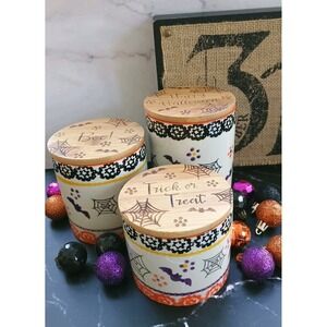 New Temptations Halloween Boofetti Jars Canister Candy Dish With Lids Set Of 3‎